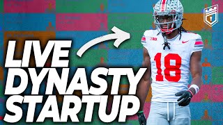 LIVE DYNASTY STARTUP DRAFT Rookies Included  Dynasty Fantasy Football 2024 [upl. by Airelav]