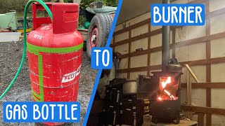 How I Made A Wood Burner From A Gas Bottle [upl. by Redwine]