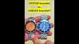 Differences between watch straps Oyster bracelet vs Jubilee bracelet rolex seiko casio watches [upl. by Olinad]