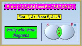 Sets A union B and A intersection B [upl. by Ahsennek]