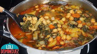 Guiso de garbanzos con acelgas receta de la abuela Saludable y deliciosa comida de cuchara [upl. by Annwahs119]