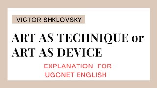 Art as Technique  Viktor Shklovsky  Defamiliarization  TAMIL  highbrowraise  Nanmozhi [upl. by Nichole639]