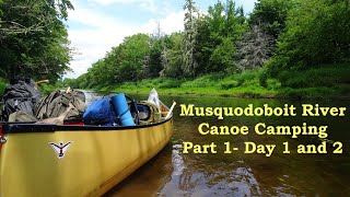 Musquodoboit River Canoe Camping Part 1 canoeing hammockcamping [upl. by Nyliret953]