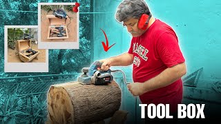 Making A Tool Box With Tree Block In Hindi  DIY 2024 [upl. by Lunsford]