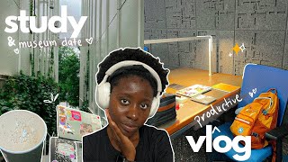 °‧★ STUDY VLOG realistic vlog working in a lab MCAT studying and museum dates✨ slice of life⊹♡ [upl. by Lory466]