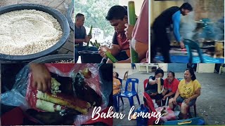 kerjasama buat masak lemangbakar lemang [upl. by Latashia]