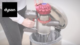 How to empty the clear bin on your Dyson V7™ cordless vacuum [upl. by Ilrahc362]