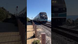 Metrolink 1665 pulling into San Clemente North Beach with Cab car 641 with a horn salute metrolink [upl. by Lucic643]