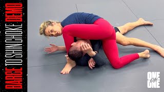 Laura Sanko MMA Demo  Darce To Shin Choke [upl. by Inobe257]