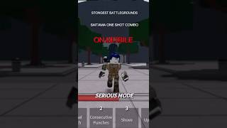 Saitama one shot combo on mobile roblox thestrongestbattlegrounds [upl. by Tani]