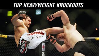 Top 10 Heavyweight Knockouts in UFC History [upl. by Eillam]