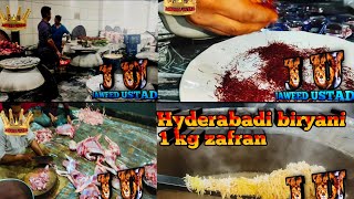 Hyderabadi biryani 1 kg zafran  😋😋 biryani full recipe biryani food cooking MirJaweedali [upl. by Billye683]