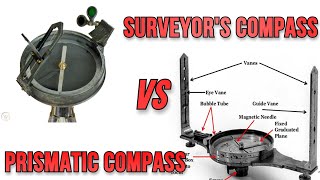 Difference Between Prismatic Compass amp Surveyors Compass [upl. by Cleo]