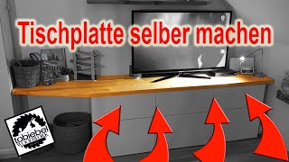 So habe ich eine Arbeitsplatte  Tischplatte selbst gebaut und verleimt [upl. by Rehpotsirk]