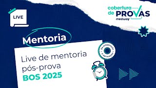 Live de mentoria pósprova  Prova de Residência Médica do BOS 2025  Cobertura de Provas Medway [upl. by Ylram]