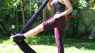 Tissu  Aerial Silks Tutorials  Double Foot Lock DFL  Meeshcraft [upl. by Abdul276]