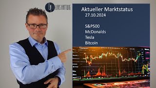 Aktueller Marktstatus SampP 500  McDonalds  Tesla  Bitcoin [upl. by Eiramanel]