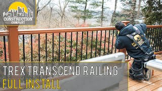 How to Install Trex Transcend Deck Railing in UNDER 10 Minutes [upl. by Nathanil]