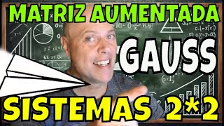 SISTEMAS LINEALES DE 2 ECUACIONES USANDO ESCALERIZACIÓN DE LA MATRIZ AMPLADA  GAUSS [upl. by Innavoeg]