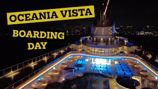 Embarkation amp First Impressions of Oceania Vista  Boarding a Luxury Cruise Ship [upl. by Smitty286]