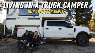 Our Thoughts On Living In A Truck Camper  2 Years of Fulltime Truck Camper Living amp RV Tour [upl. by Miltie]