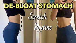 8 Min Stomach DeBloating Stretch Routine helps digestion constipation [upl. by Hull]