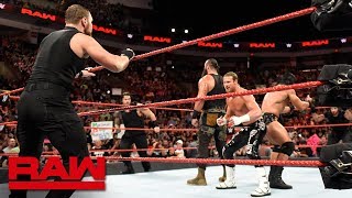 The Shield attack Braun Strowman Drew McIntyre amp Dolph Ziggler Raw Sept 3 2018 [upl. by Nahsrad]