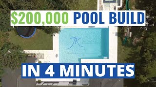 Incredible Pool Construction TimeLapse Watch 200000 Backyard Built in 4 Minutes [upl. by Akineg]