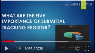 WHAT ARE THE FIVE IMPORTANCE OF SUBMITTAL TRACKING REGISTER document controllerconstructionsite [upl. by Ynohta]