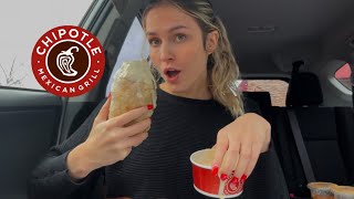 Chipotle Burrito Mukbang [upl. by Ekul]