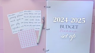 20242025 BUDGET PLANNER SET UP 💵  Setting Up My Budget Binder [upl. by Helban180]