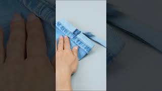 Hem jeans without cutting the original hem 1 Miarti 🧵✂️ [upl. by Haughay]