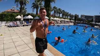 PALM WINGS BEACH RESORT POOL SIDE KUSADASI 3 9 2022 [upl. by Darraj347]