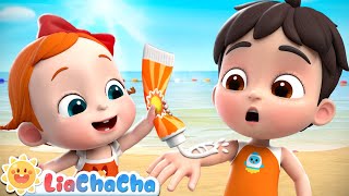 Swim Safey Song  Put On Sunscreen  Beach Safety Song  Kids Songs amp Nursery Rhymes  LiaChaCha [upl. by Dachia]