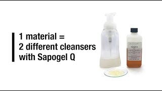 1 material  2 different cleansers with Sapogel Q [upl. by Emee353]