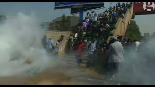 Police fire teargas at children in Kenya [upl. by Novy]