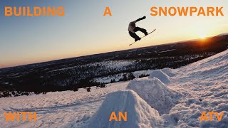 We built a snowpark in the Swedish backcountry using an ATV [upl. by Rikahs73]