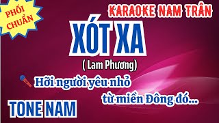 Karaoke Xót Xa Lam Phương Tone Nam  Nam Trân [upl. by Mehelhteb]