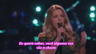 The Voice 2015 Battle  Sawyer Fredericks vs Noelle Bybee Have You Ever Seen the Rain  Legendado [upl. by Annovaj263]