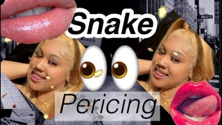 SNAKE EYES PIERCING come with me to get mines [upl. by Enyedy433]