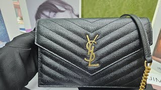 Unboxing Review túi YSL WALLET ON CHAIN 19CM [upl. by Genvieve]