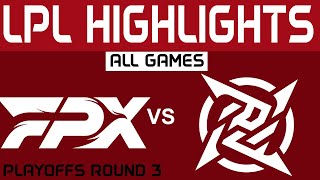 FPX vs NIP Highlights ALL GAMES R3 LPL Spring Playoffs 2024 FunPlus Phoenix vs Ninjas in Pyjamas [upl. by Zetrauq529]