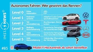 ElektroautoNews 85  Autonomes Fahren  macht Tesla Mercedes oder BYD das Rennen [upl. by Ibocaj]