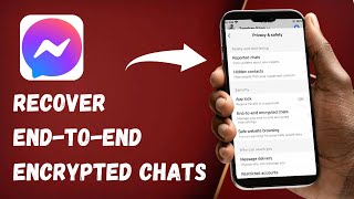 How to Recover End to End Encryption On Messenger On iPhone iOS 18 [upl. by Plafker]