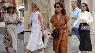 Beautiful Street Fashion Outfits Discover the trends for summer 2024 street style Quiet luxury [upl. by Camile258]