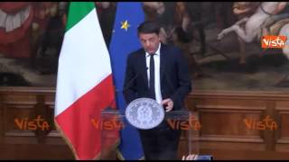 RENZI LESPERIENZA DEL MIO GOVERNO FINISCE QUI [upl. by Greenleaf]