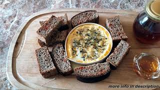 Camembert Cheese BAKED IN OVEN with bread [upl. by Anaeli653]