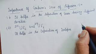 Importance of Grahams law of diffusion Unit 5  1 chemistry States of matter [upl. by Angelle40]