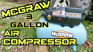 McGraw 3 gallon air compressor Harbor Freight Special [upl. by Mitchael]