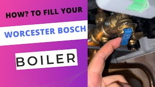 HOW to fill your Worcester Bosch boiler pressure Models  2000 4000 8000 style 👍 [upl. by Roley]